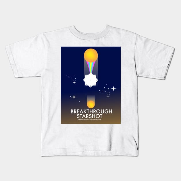 Breakthrough Starshot Space Art Kids T-Shirt by nickemporium1